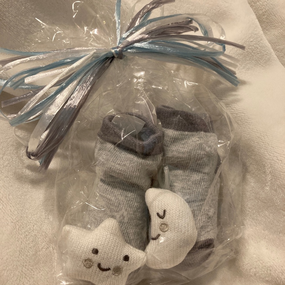 Sun & Moon - newborn booties!